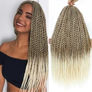 Senegalese Twist Crochet Braiding Hair 22 inch 7 Packs Color Blonde 27/613